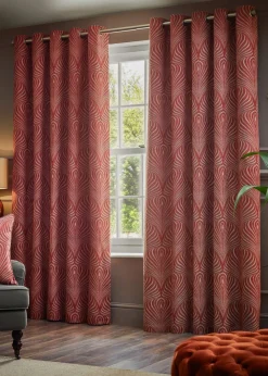 Paoletti Gatsby Jacquard Eyelet Curtains