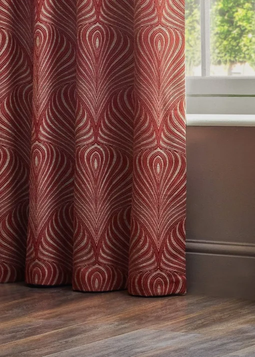 Paoletti Gatsby Jacquard Eyelet Curtains