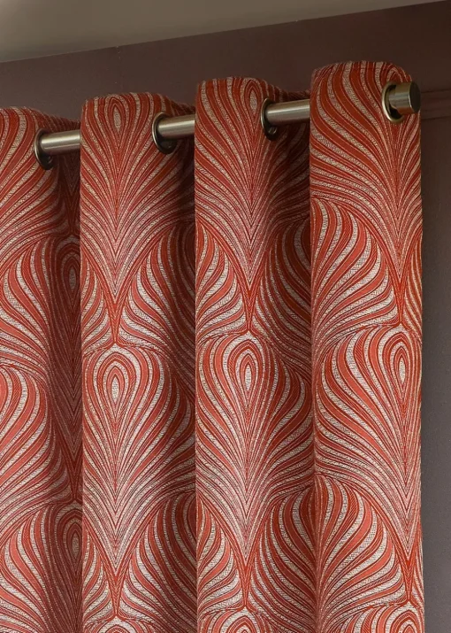 Paoletti Gatsby Jacquard Eyelet Curtains
