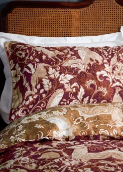 Paoletti Harewood British Animal 100% Cotton Duvet Cover Set Ruby