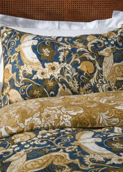 Paoletti Harewood British Animal 100% Cotton Duvet Cover Set Blue