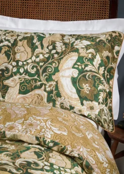 Paoletti Harewood British Animal 100% Cotton Duvet Cover Set Emerald