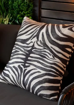 Paoletti Leopardis Zebra Woven Outdoor Cushion