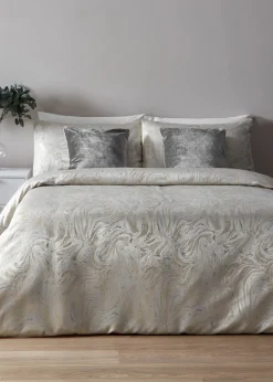 Paoletti Marble Jacquard Duvet Cover