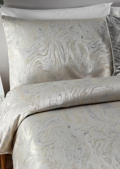 Paoletti Marble Jacquard Duvet Cover