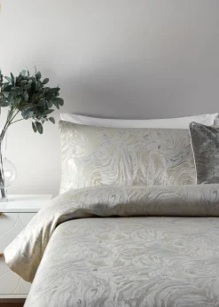 Paoletti Marble Jacquard Duvet Cover