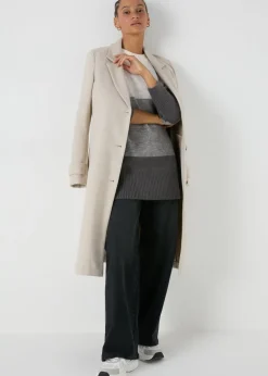 Papaya Petite Grey Stripe Knitted Tunic