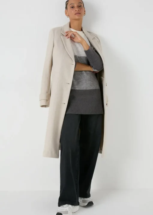 Papaya Petite Grey Stripe Knitted Tunic