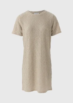 Papaya Petite Stone Textured Mini T-Shirt Dress
