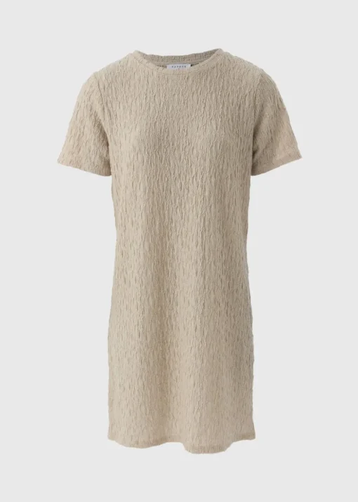 Papaya Petite Stone Textured Mini T-Shirt Dress