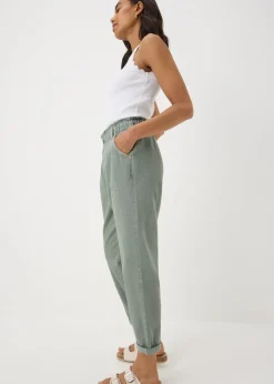 Paperbag sage green jeans