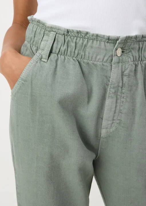 Paperbag sage green jeans