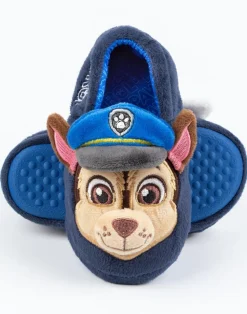 Paw Patrol Boys Blue 3D Characters Slip On Loafer Slippers (6 - 12 Younger)