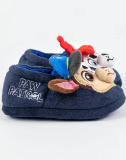 Paw Patrol Boys Blue 3D Characters Slip On Loafer Slippers (6 - 12 Younger)