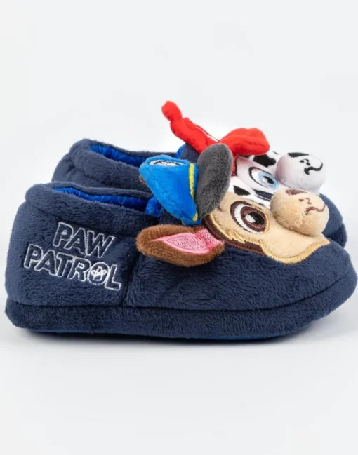 Paw Patrol Boys Blue 3D Characters Slip On Loafer Slippers (6 - 12 Younger)