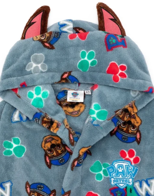 Paw Patrol Boys Blue Hooded Bathrobe (2 - 7 Years)