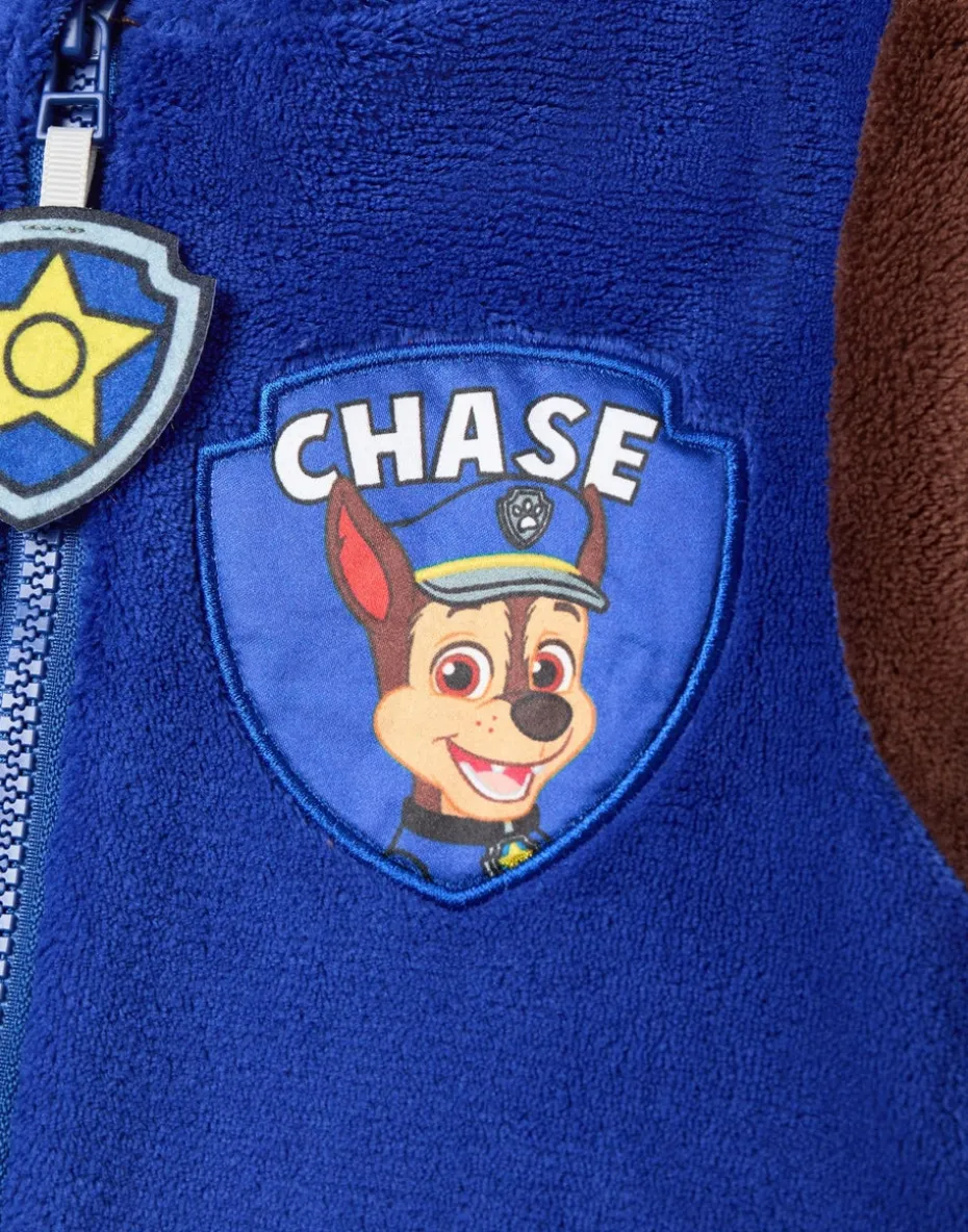 Paw Patrol Chase Applique Face Unisex Kids Blue Onesies (2-7 Years)