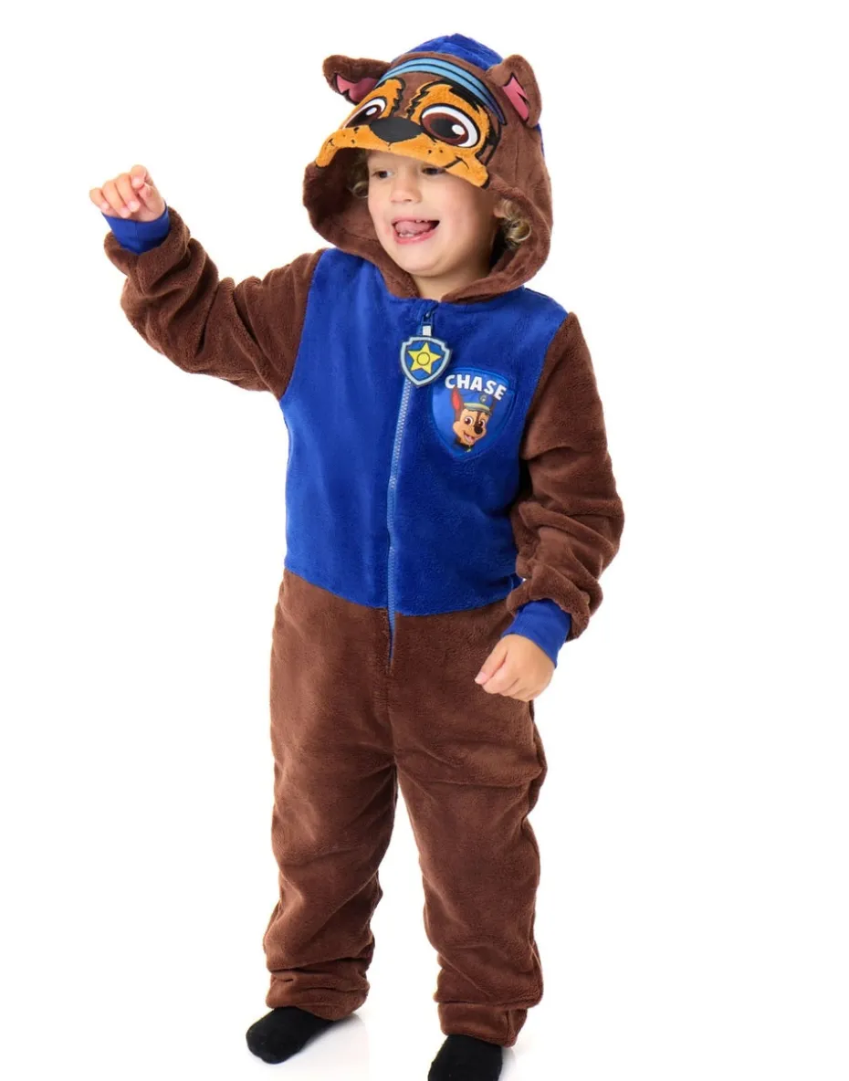Paw Patrol Chase Applique Face Unisex Kids Blue Onesies (2-7 Years)