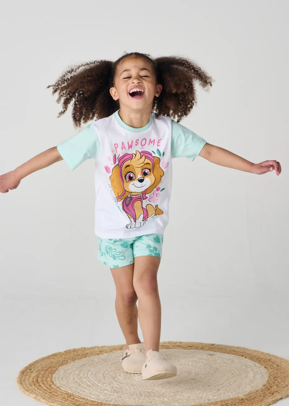 Paw Patrol Mint Girls Short Pyjama Set (3 - 6 Years)