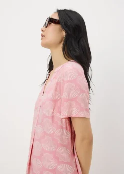 Peach Shell Popover Tunic