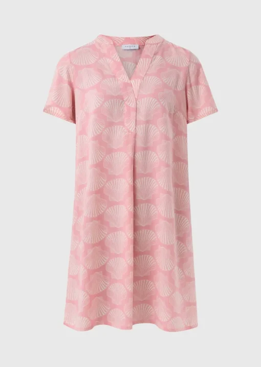 Peach Shell Popover Tunic
