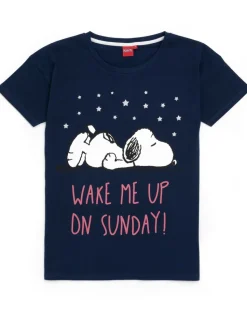 Peanuts Blue Snoopy Short Sleeve Short Leg Pyjama Set