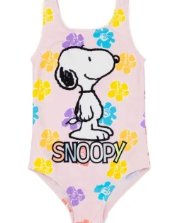 Peanuts Snoopy Kids Pink 1 Piece Swimsuit (18 Months-8 Years)