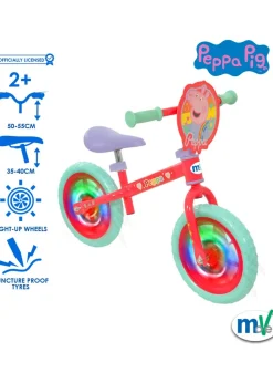 Peppa Pig Balance Bike With Light Up Wheels (12")
