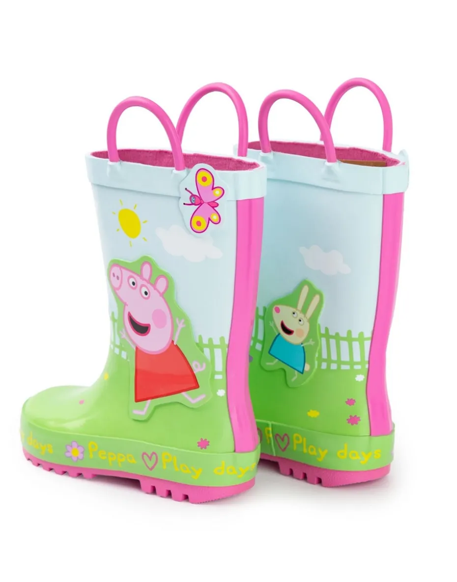 Peppa Pig Kids Multicoloured Play Days Wellington Boots with Handles (4 - 10 Younger)