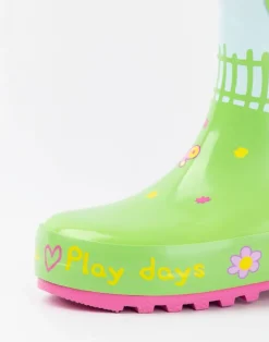 Peppa Pig Kids Multicoloured Play Days Wellington Boots with Handles (4 - 10 Younger)