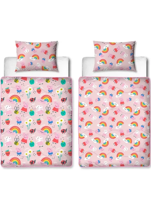 Peppa Pig Lovely Coverless Quilt Reversible Duvet Set