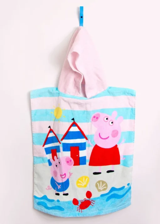 Peppa Pig Multi Colour Waves Poncho Towel