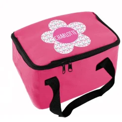 Personalised Memento Company Pink Flower Lunch Bag