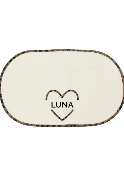 Personalised Memento Company Stone Love Heart Microfibre Pet Bowl Mat