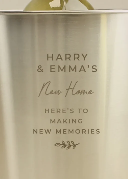 Personalised Memento Company Silver Free Text Stainless Steel Ice Bucket