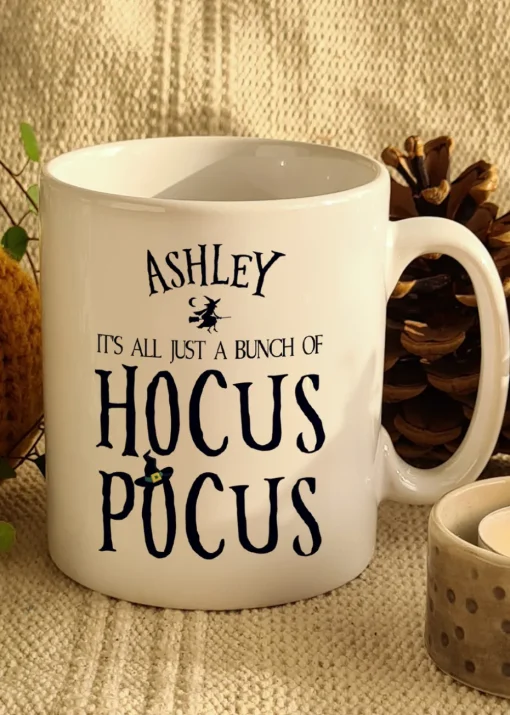 Personalised Memento Company White Halloween Hocus Pocus Mug
