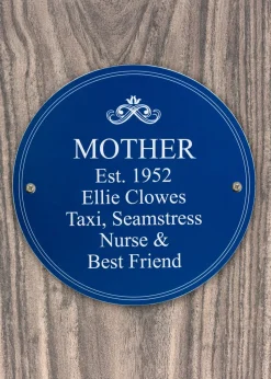 Personalised Memento Company Blue Heritage Plaque