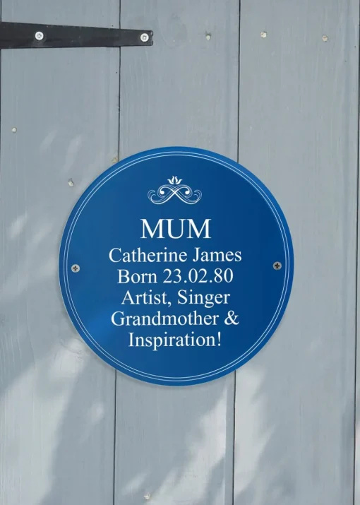 Personalised Memento Company Blue Heritage Plaque