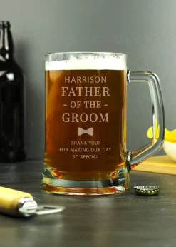 Personalised Memento Company Father of the Groom Pint Stern Tankard