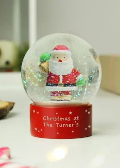 Personalised Memento Company Red Santa Snow Globe