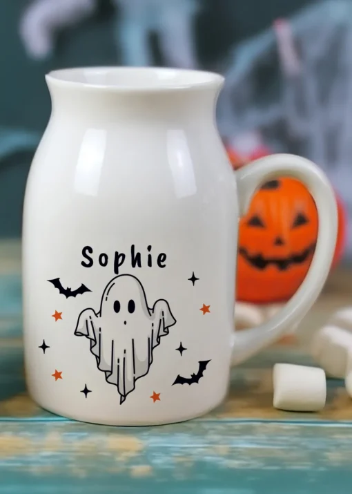 Personalised Memento Company White Halloween Ghost Jug