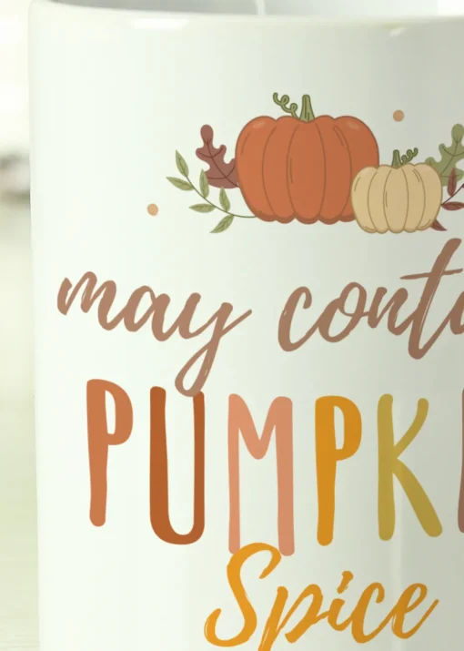 Personalised Memento Company White Pumpkin Spice Gold Handle Mug