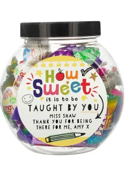 Personalised Memento Company Clear Shape Little Minds Sweet Jar