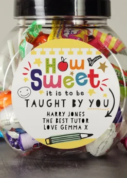Personalised Memento Company Clear Shape Little Minds Sweet Jar