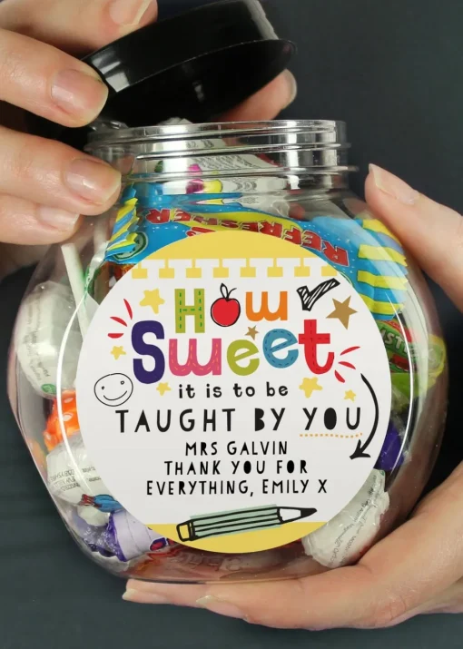 Personalised Memento Company Clear Shape Little Minds Sweet Jar
