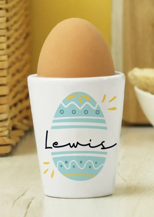 Personalised Memento Company White Easter Egg Cup