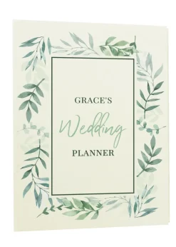 Personalised Memento Company Ivory Botanical Wedding Planner