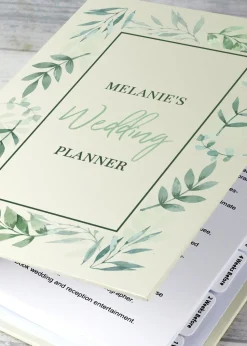 Personalised Memento Company Ivory Botanical Wedding Planner