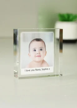 Personalised Memento Company Clear Photo Upload Crystal Token