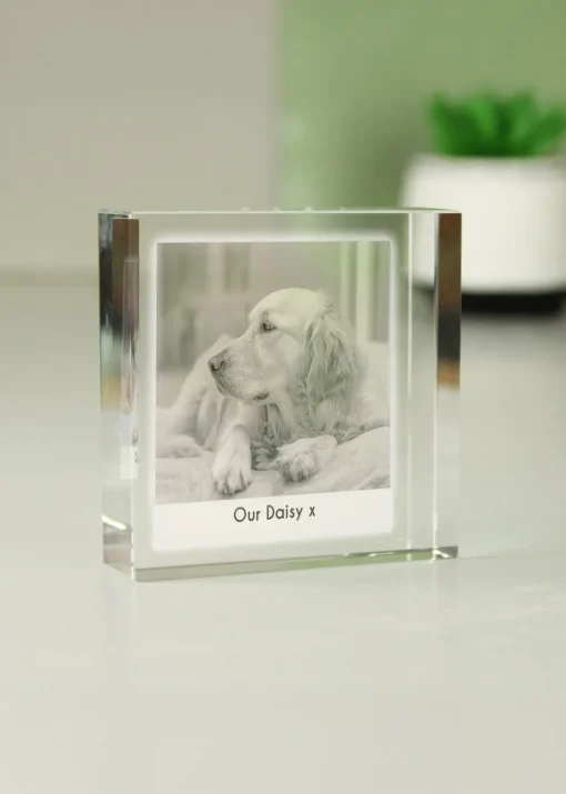 Personalised Memento Company Clear Photo Upload Crystal Token